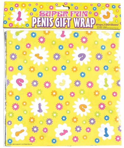 "Super Fun Penis Gift Wrap - 2 Sheets CP-360"