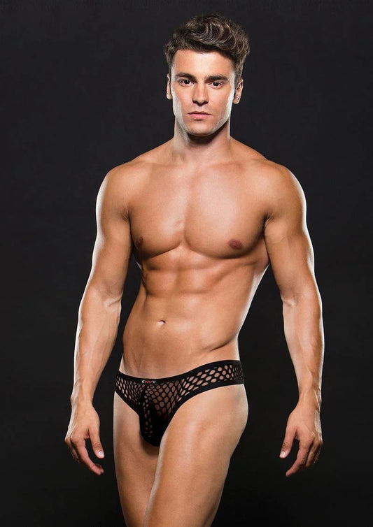 "Envy Modern Fishnet Thong - Medium/large - Black EV-BLE087BLKML"