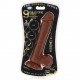 9 Inch Silicone Pro Odorless Dong - Brown