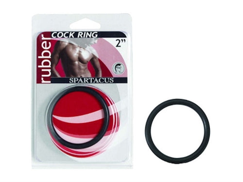 "Rubber Cock Ring 2 Inches - Black BSPR-13"