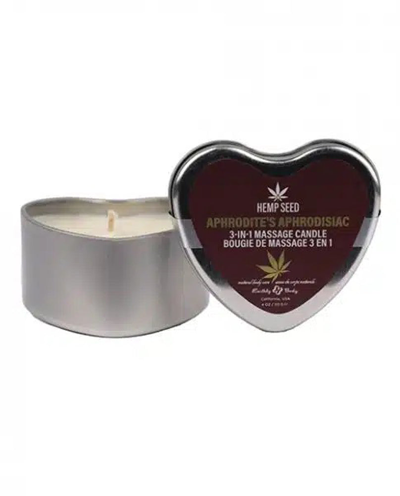 Hemp Seed 3-in-1 Valentines Day Candle - Aphrodite's Aphrodisiac 4 Oz EB-HSCV024C