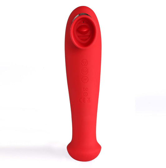 "Destiny 15-Function Rechargeable Vibrating - Suction Wand - Cherry Red MTMA2006-R2"