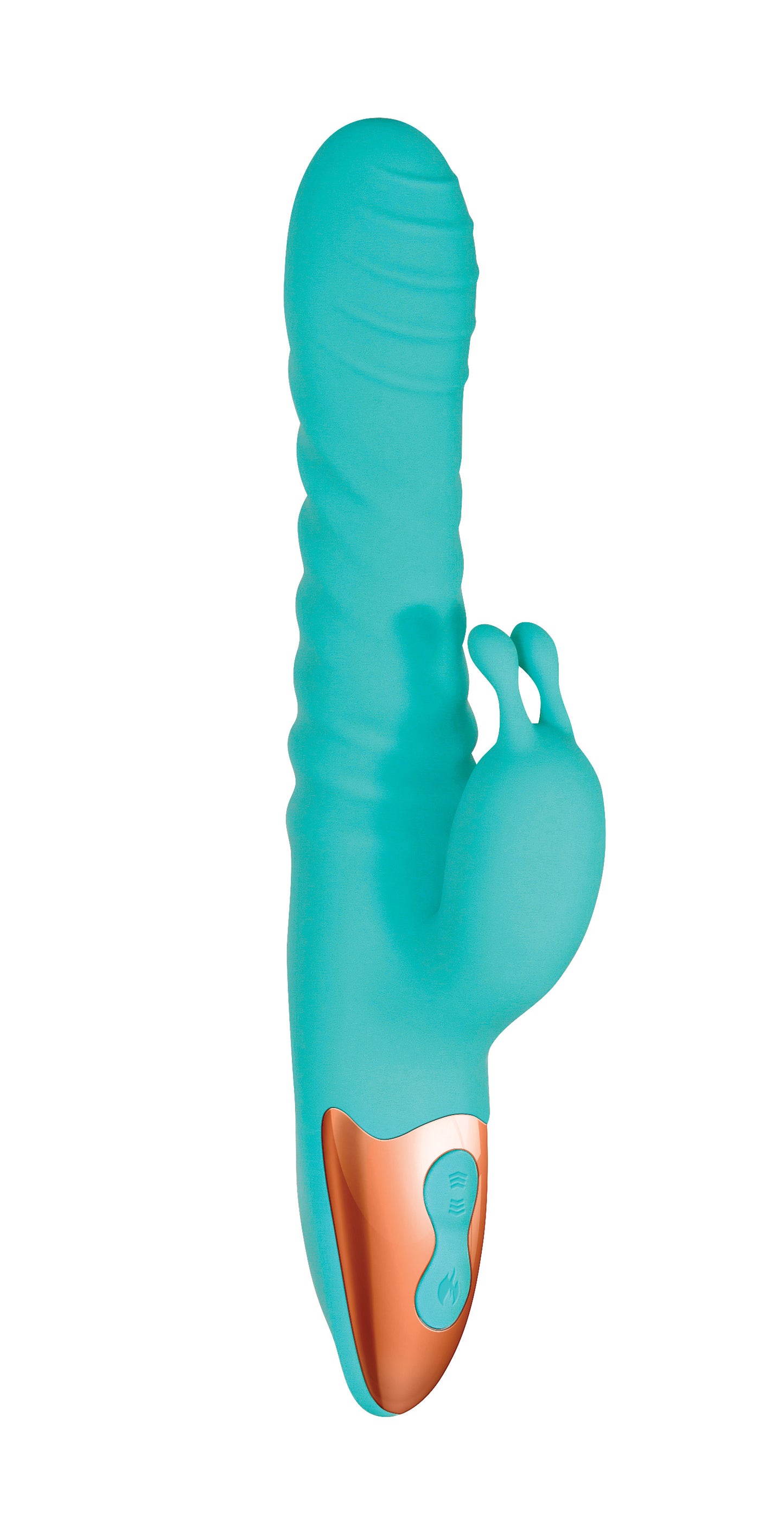 "Heat Me Up Warming Rabbit Thruster - Aqua AE-BL-9734-2"