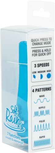 "Soft Rain Power Bullet 3 Inch Breeze Coated 7  Function - Blue BMS5319-3"