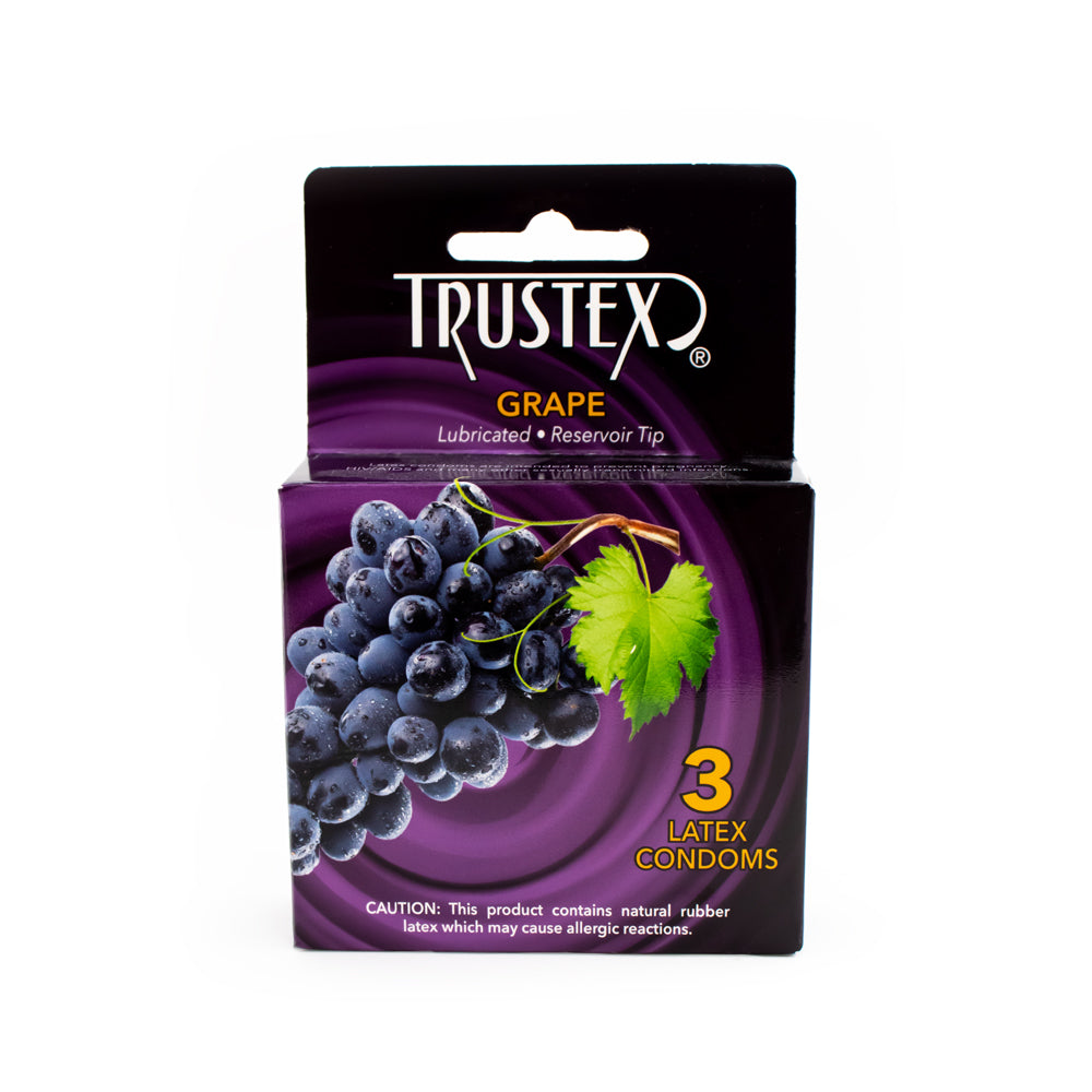 "Trustex Flavored Lubricated Condoms 3 Pack Grape AL-4030"
