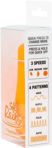 "Soft Rain Power Bullet 3 Inch Breeze Coated 7  Function - Orange BMS5329-3"