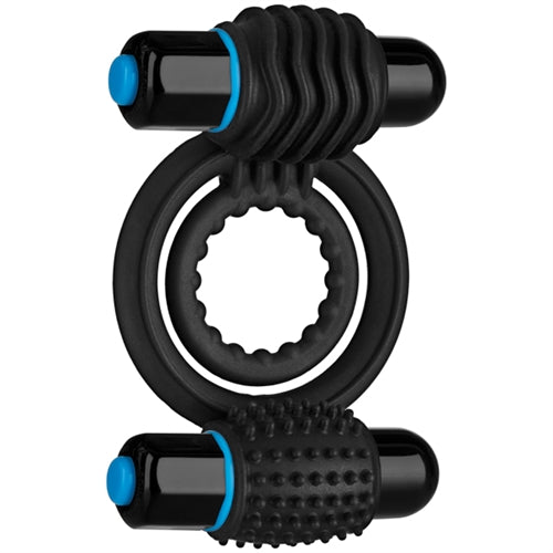 "Optimale Vibrating Double C Ring - Black DJ0690-23"