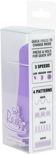 "Soft Rain Power Bullet 3 Inch Breeze Coated 7  Function - Lavender BMS5318-3"