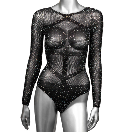 "Radiance Long Sleeve Body Suit - Queen - Black SE3002163"